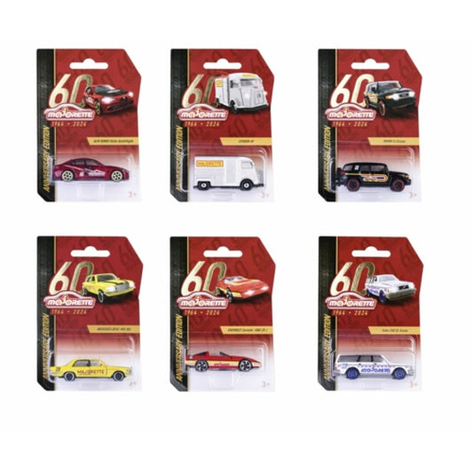 THIS ITEM IS AVAILABLE TO ORDER FROM OUR SUPPLIER - 1:64 MAJORETTE MAJ212054100 ANNIVERSARY EDITION PREMIUM 6 ASSORTED