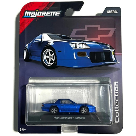 Available to Order – 1:64 Majorette 1985 Chevrolet Camaro Blue with Display Case MAJ85CAMAROBLUE