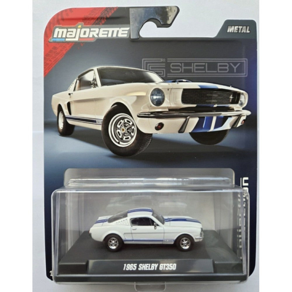 Available to Order – 1965 Shelby Gt350 White with Display Case 1:64 Majorette Model (MAJ85SHELBY350)