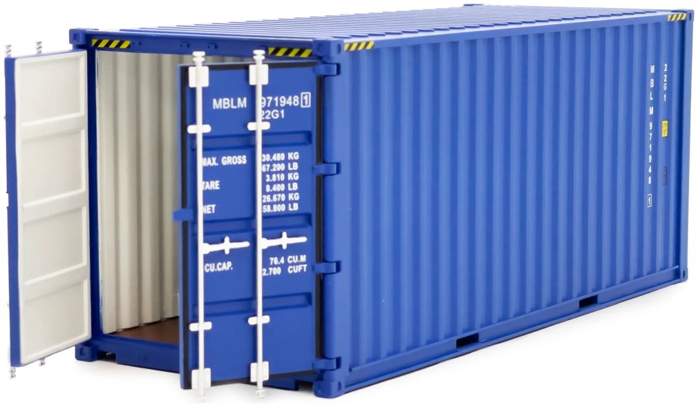 Available to Order – Sea Freight Container Blue 20ft 1:32 (MAR 2323-01)
