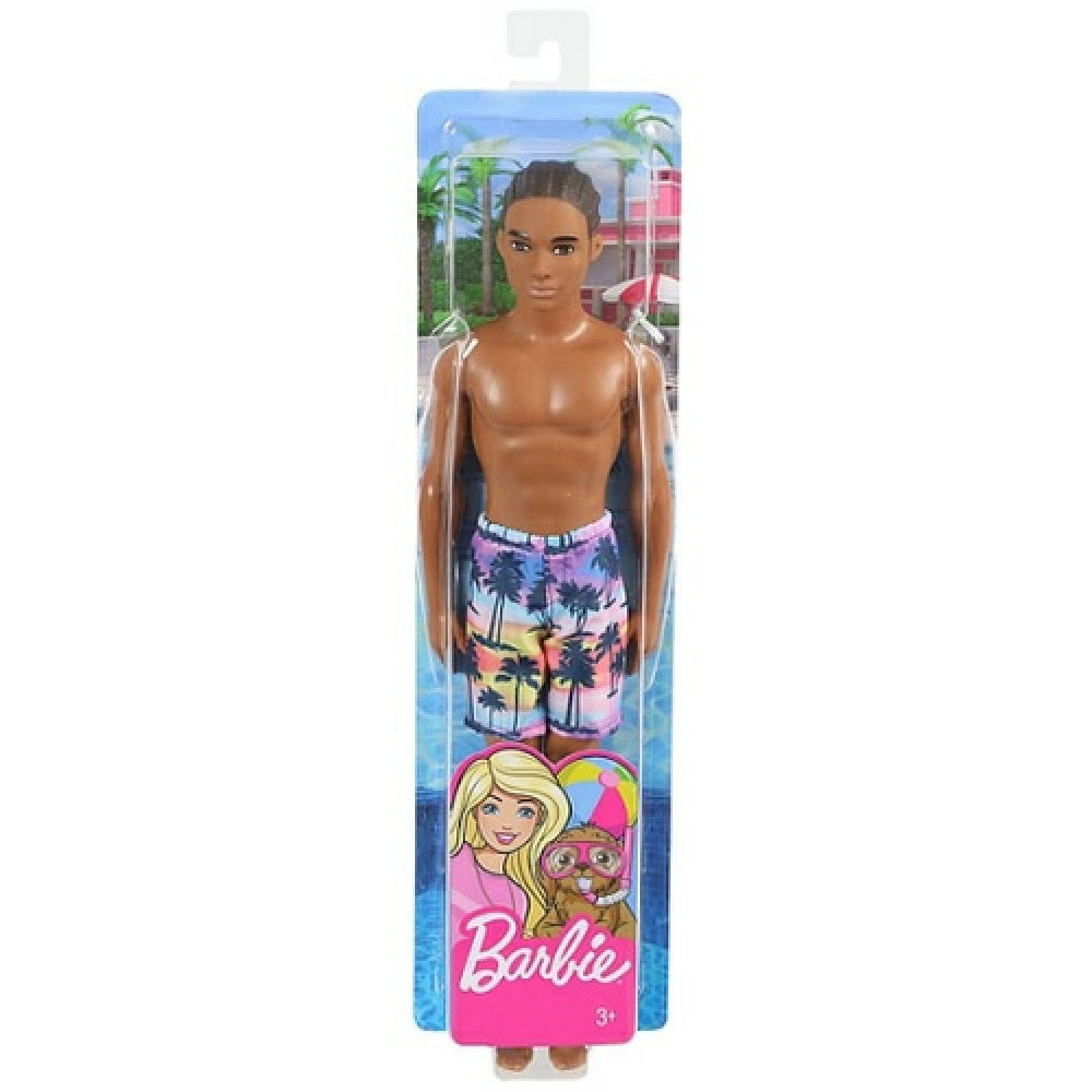 Available to Order – X4 Barbie Beach Doll Hawaiian Shorts Ken Mattel Toys Model (MATGHW44)
