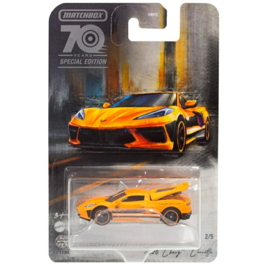 Available to Order – Matchbox 1/64 70 Years Anniversary 2020 Chevy Corvette Hmv14 1:64 Mattel Toys Model (MATHMV12-HMV14)