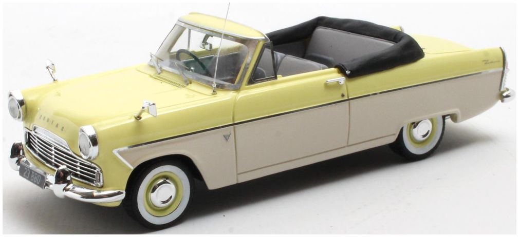 Available To Order – Ford Zodiac MKII 206E Convertible Yellow White 1958-1962 1:43 Matrix Model (MAX 40603-161)