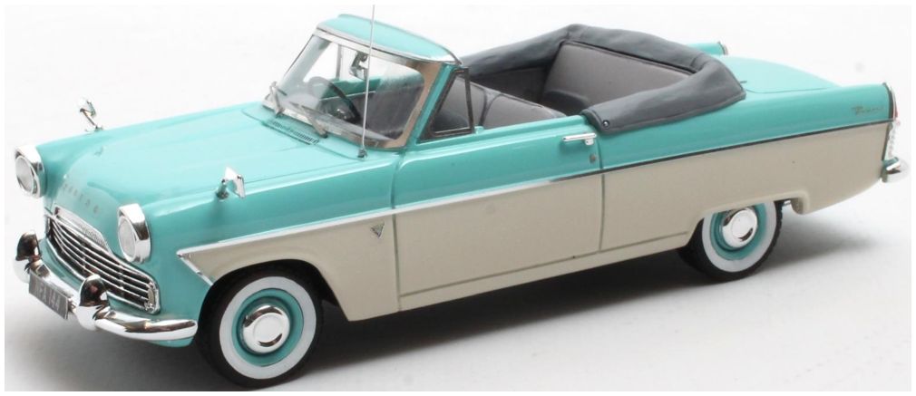 Available To Order – Ford Zodiac MKII 206E Convertible Turqoise White 1958-1962 1:43 Matrix Model (MAX 40603-162)