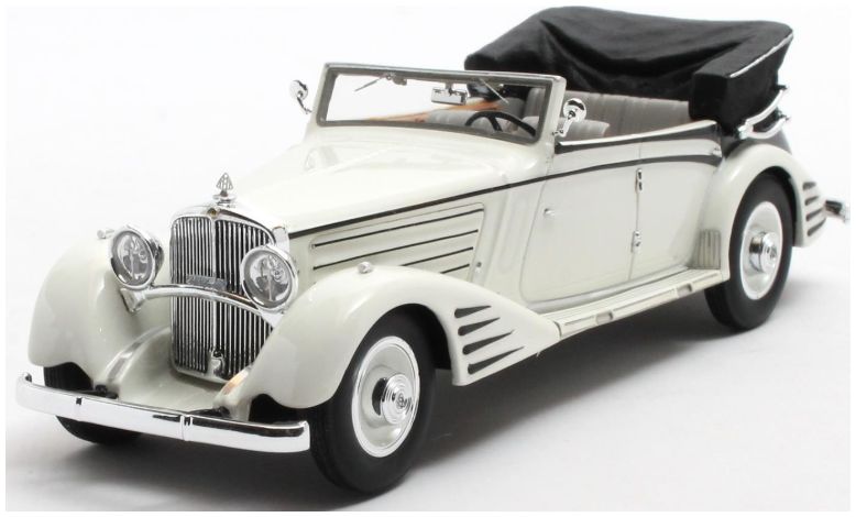 Maybach Zeppelin DS8 White 4-Door Cabriolet by Spohn 1934 1:43 – diecast model