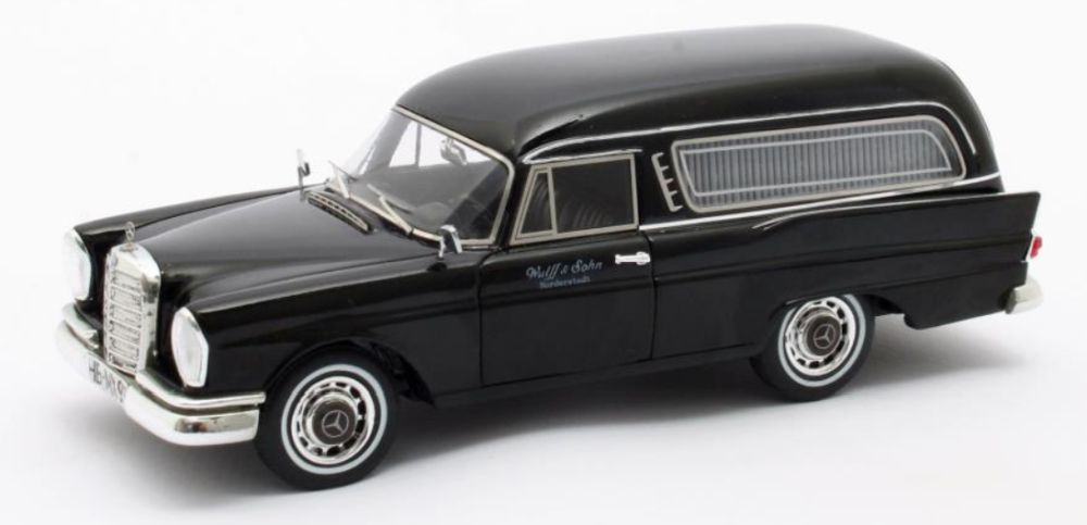 Available to Order – Mercedes Benz 220SE Pollmann Hearse Black 1963 1:43 (MAX 41302-091)