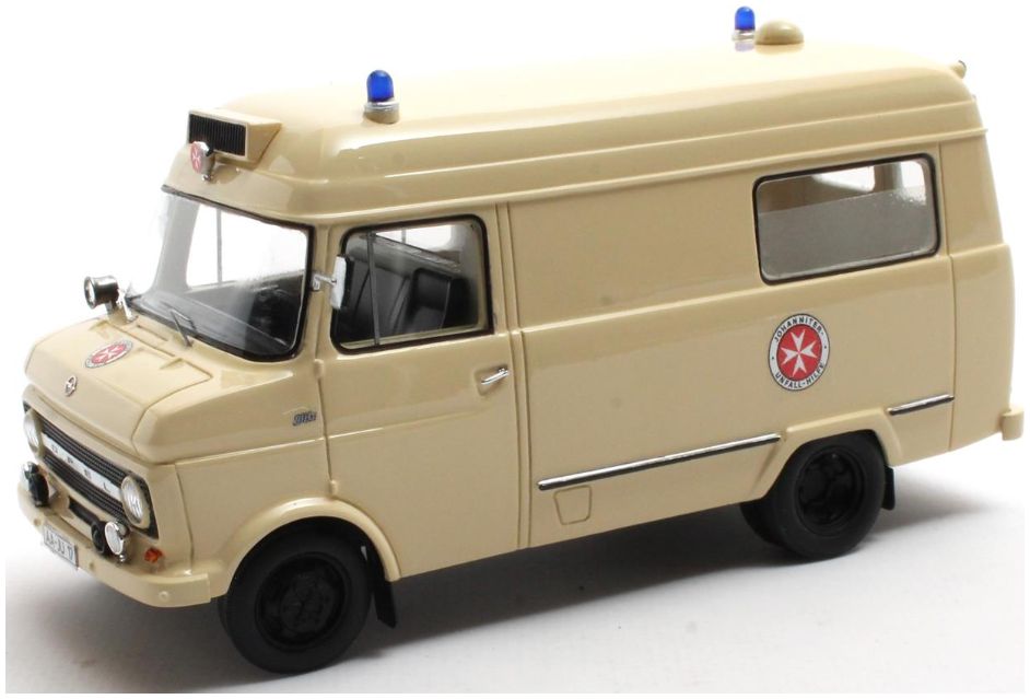 Available to Order – Opel Blitz Voll Johanitter Aalen 1965-1975 1:43 Matrix Model (MAX 51502-032)