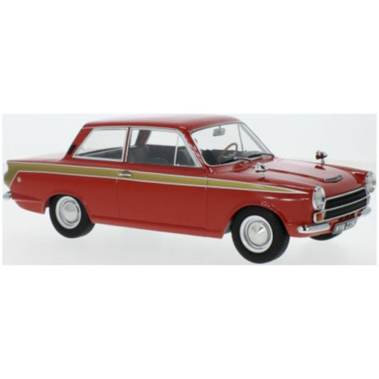 THIS ITEM IS AVAILABLE TO ORDER FROM OUR SUPPLIER - 1:18 MCG MCG18532 FORD LOTUS CORTINA MK I RED/GOLD 1966