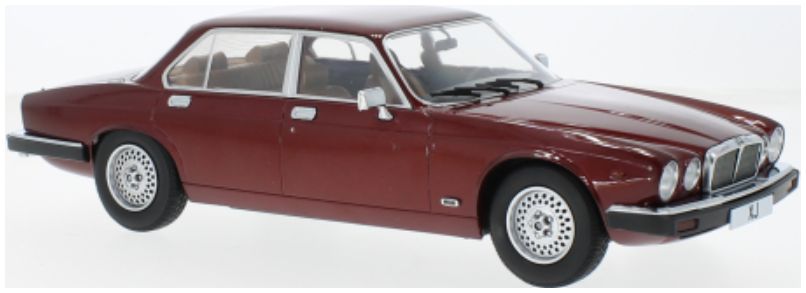 Available To Order – Jaguar XJ Series III Dark Red Metallic 1979 1:18 MCG Model (MCG 18176)
