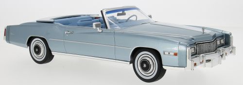 Available To Order – Cadillac Eldorado Convertible - Light Blue 1976 1:18 MCG Model (MCG 18472)