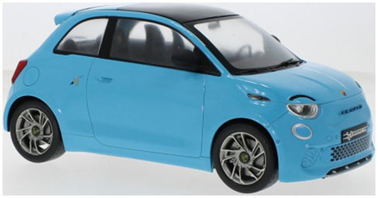 Available To Order – Fiat 500e Abarth Blue 2024 1:18 (MCG 18499)