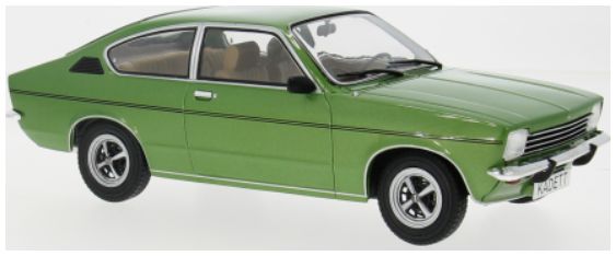 Available to Order – Opel Kadett C Coupe Green 1975 1:18 (MCG 18599)