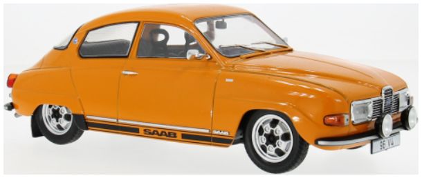 Available To Order – Saab 96 V4 Orange 1970 1:18 MCG Model (MCG 18654)