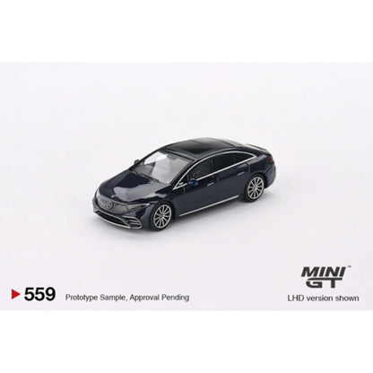 Mercedes-Benz Eqs 580 4MATIC Nautical Blue Metallic (LHD) 1:64 Mini GT (MGT00559-L)