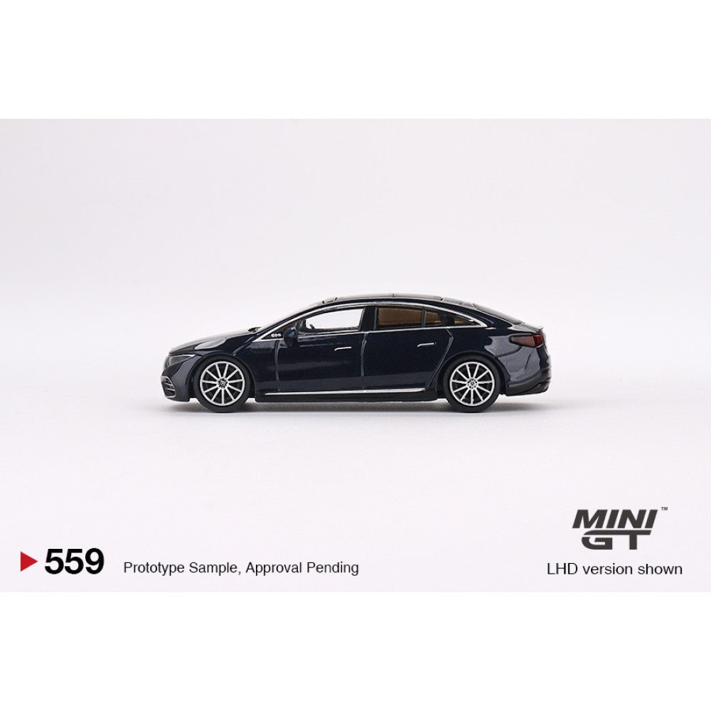 Mercedes-Benz Eqs 580 4MATIC Nautical Blue Metallic (LHD) 1:64 Mini GT (MGT00559-L)