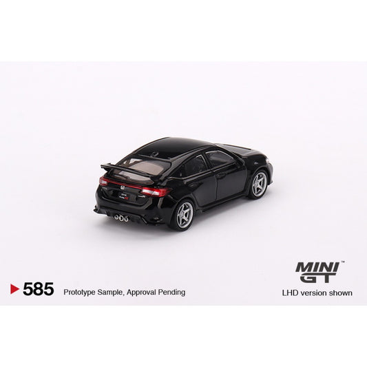 1:64 MINI GT MGT00585-L HONDA CIVIC TYPE R CRYSTAL BLACK PEARL 2023 W/ADVAN GT WHEEL (LHD)