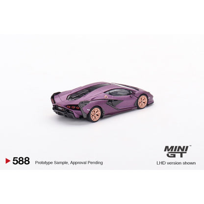 Lamborghini Sián Fkp 37 Matte Viola SE30 Hong Kong Exclusive (LHD) 1:64 Mini GT Model Car (MGT00588-L)