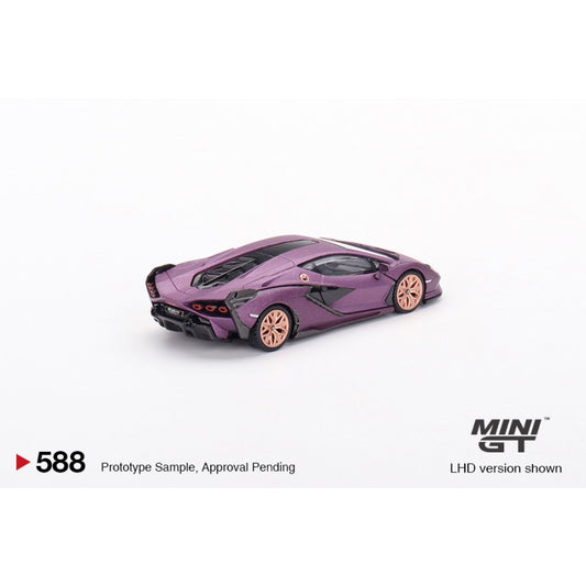 Lamborghini Sián Fkp 37 Matte Viola SE30 Hong Kong Exclusive (LHD) 1:64 Mini GT Model Car (MGT00588-L)
