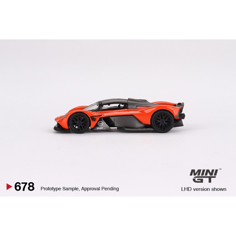 Aston Martin Valkyrie Maximum Orange (LHD) 1:64 Mini GT Model Car (MGT00678-L)
