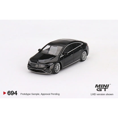Mercedes-Benz Eqs 580 4MATIC Black (LHD) 1:64 Mini GT Model Car (MGT00694-L)