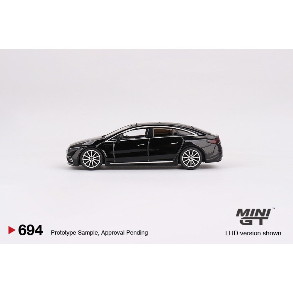 Mercedes-Benz Eqs 580 4MATIC Black (LHD) 1:64 Mini GT Model Car (MGT00694-L)