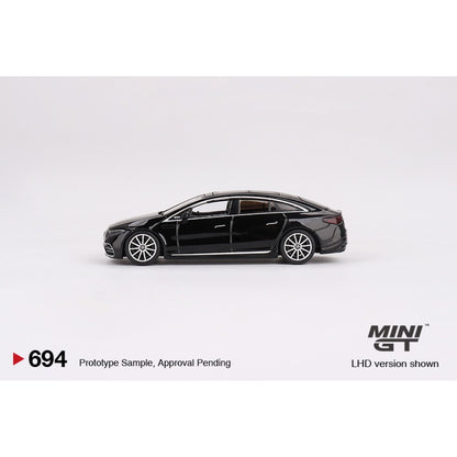 Mercedes-Benz Eqs 580 4MATIC Black (LHD) 1:64 Mini GT Model Car (MGT00694-L)