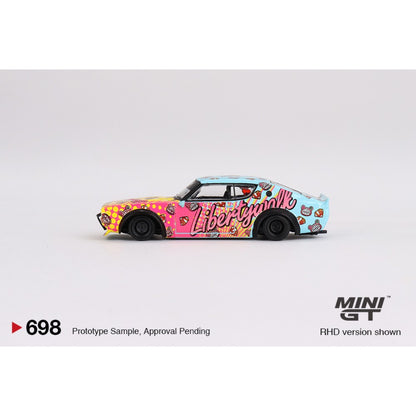 Nissan Skyline Kenmeri Liberty Walk LBWK Kuma (RHD) 1:64 Mini GT Model Car (MGT00698-R)