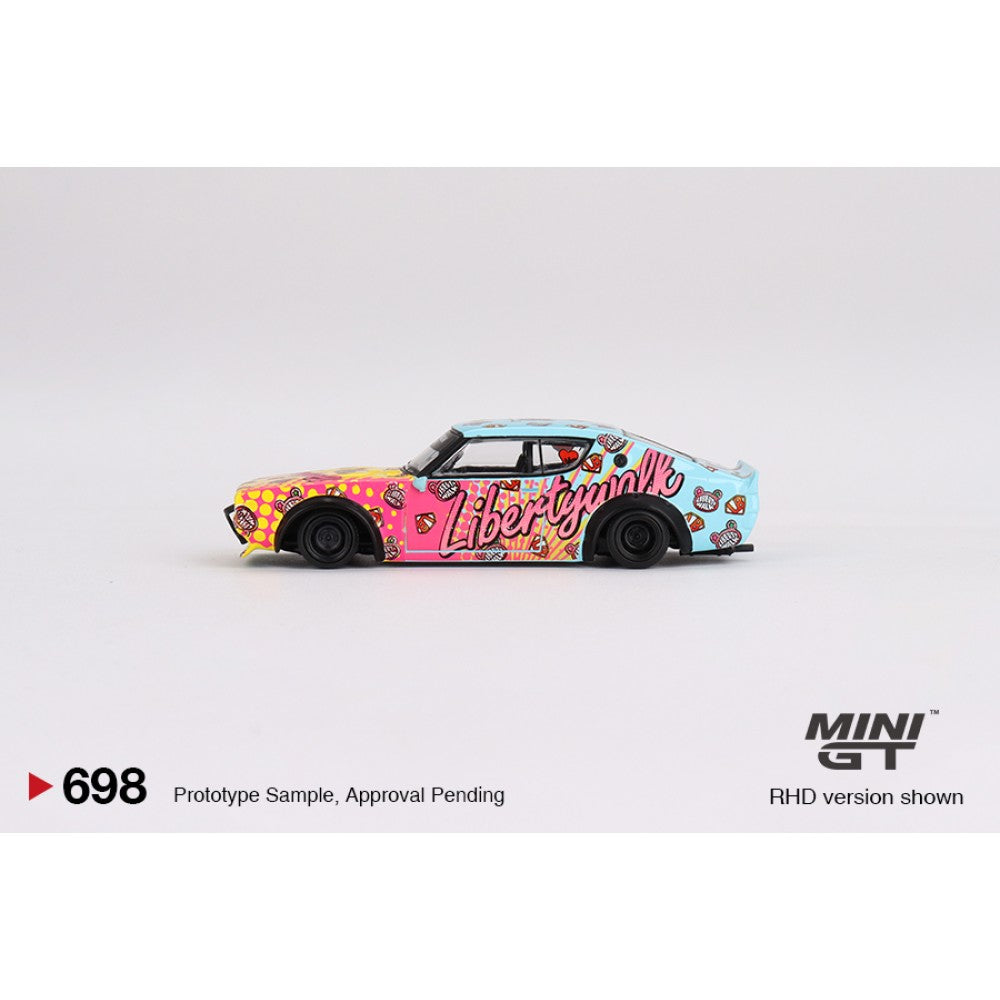 Nissan Skyline Kenmeri Liberty Walk LBWK Kuma (RHD) 1:64 Mini GT Model Car (MGT00698-R)