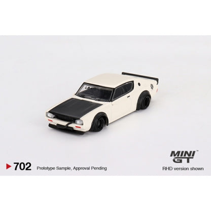 Nissan Skyline Kenmeri Liberty Walk White (RHD) 1:64 Mini GT Model Car (MGT00702-R)