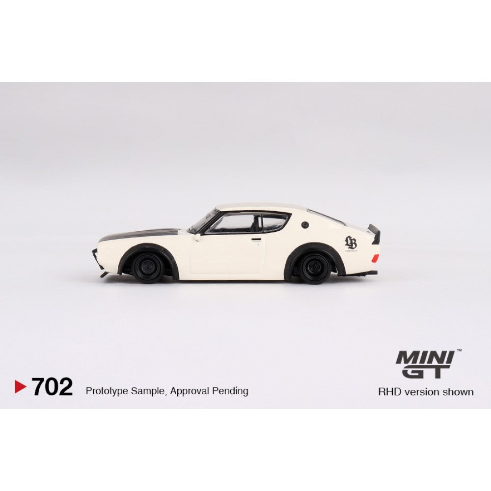 Nissan Skyline Kenmeri Liberty Walk White (RHD) 1:64 Mini GT Model Car (MGT00702-R)