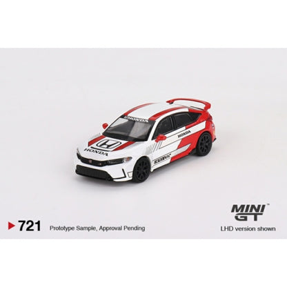 Available to Order – Honda Civic Type R No.2 2023 Pace Car White (LHD) 1:64 Mini GT Model Car (MGT00721-L)