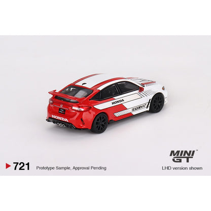 Available to Order – Honda Civic Type R No.2 2023 Pace Car White (LHD) 1:64 Mini GT Model Car (MGT00721-L)