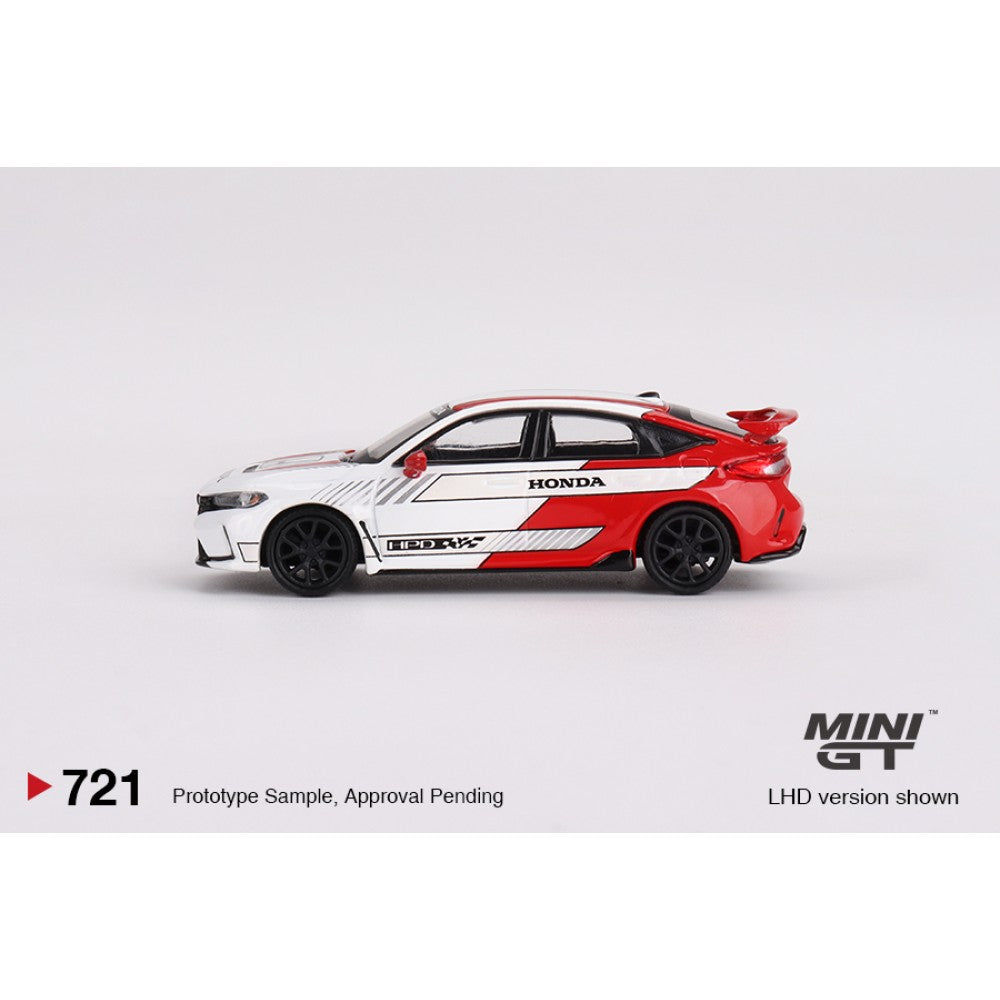 Available to Order – Honda Civic Type R No.2 2023 Pace Car White (LHD) 1:64 Mini GT Model Car (MGT00721-L)