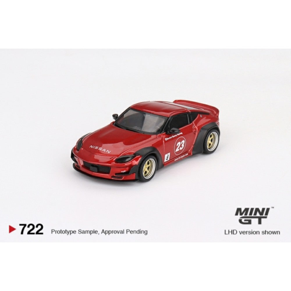 Available to Order from Supplier –  1:64 MINI GT Nissan Z Pandem Passion Red (RHD) MGT00722-R