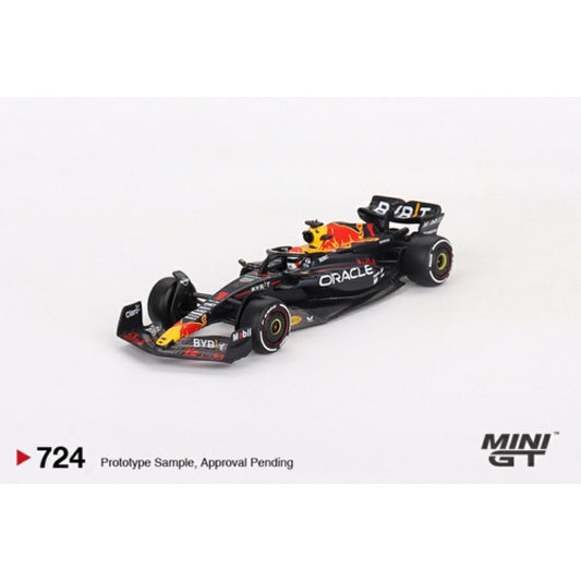 MGT00724-L - 1:64 Oracle Red Bull Racing RB19 No.1 Max Verstappen 2023 F1 Bahrain GP Winner Mini GT Model