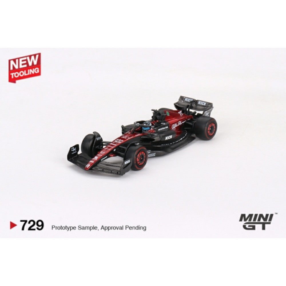 Available to Order from Supplier –  1:64 MINI GT Alfa Romeo C43 No.77 V.Bottas 2023 F1 Australian Gp MGT00729-L