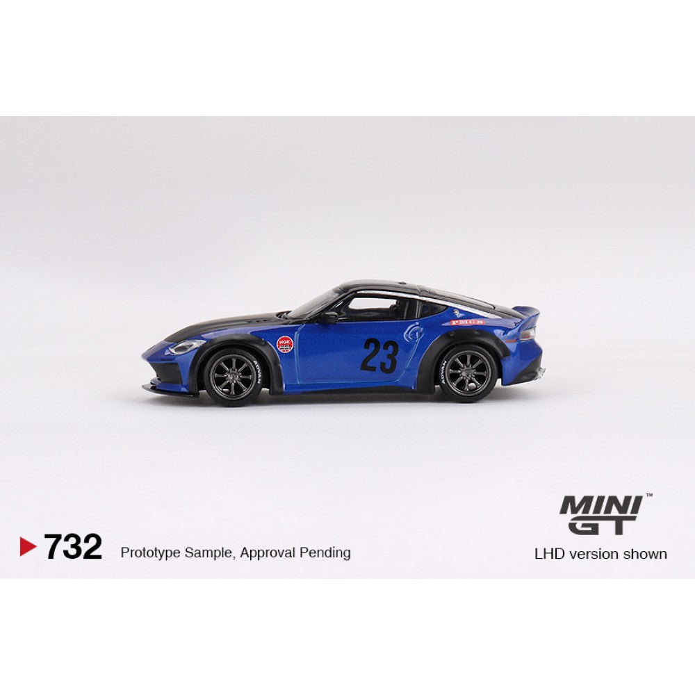 1:64 MINI GT MGT00732-R NISSAN Z LB NATION WORKS SEIRAN BLUE (RHD)