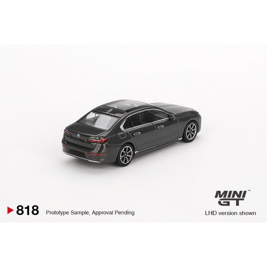 BMW I7 XDRIVE60 Dravit Grey (RHD) 1:64 Mini GT Model Car (MGT00818-R)