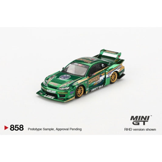 Available To Order – MGT00858-BL - 1:64 NISSAN LB-SUPER SILHOUETTE S15 SILVIA LBWK 2024 FAUSTO RACING (RHD) BLISTER PACKAGING MINIGT Model (MGT00858-BL)