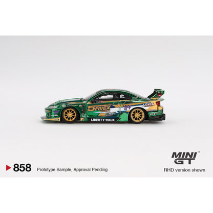 Nissan LB-Super Silhouette S15 Silvia LBWK 2024 Fausto Racing (RHD) 1:64 Mini GT Model Car (MGT00858-R)