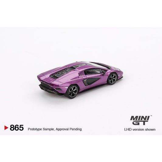Available to Order – Available to Order –  1:64 Mini GT Lamborghini Countach LPI 800-4 Viola 30TH (LHD) Blister Packaging MGT00865-BL
