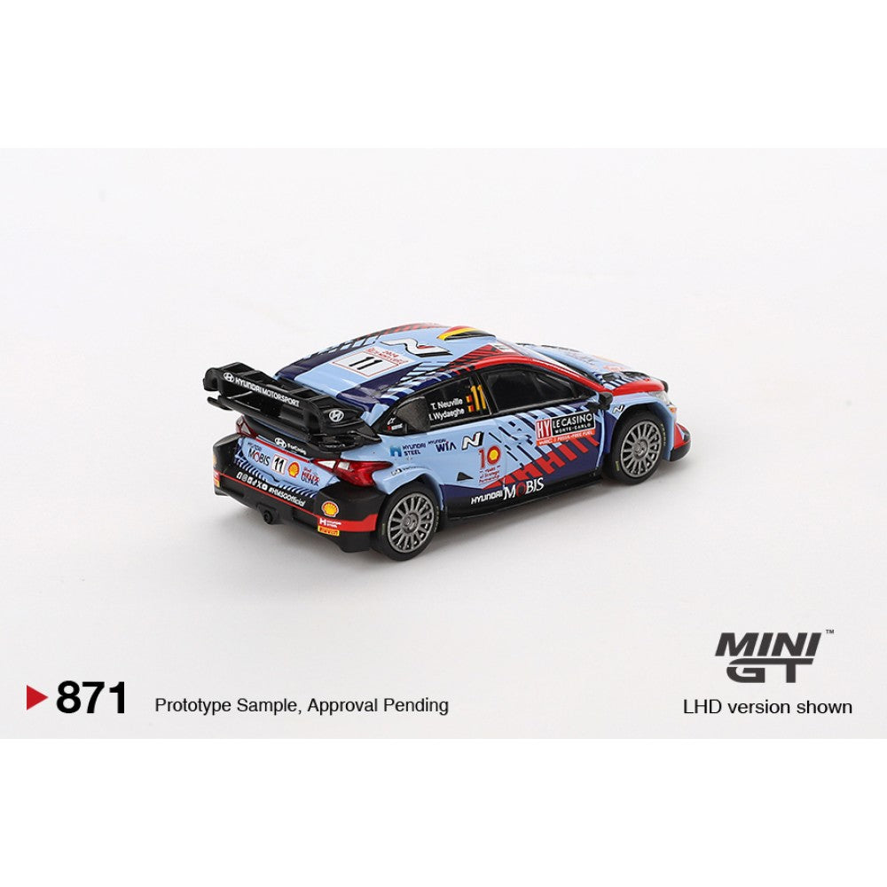 1:64 MINI GT MGT00871-BL HYUNDAI I20 N RALLY1 HYBRID NO.11 (LHD) 2024 RALLYE MONTE-CARLO WINNER (LHD) BLISTER PACKAGING