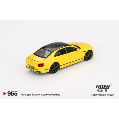 Bentley Flying Spur Monaco Yellow (LHD) Blister Packaging 1:64 Mini GT (MGT00955-BL)
