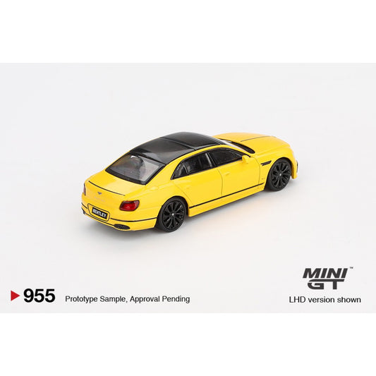 Bentley Flying Spur Monaco Yellow (LHD) Blister Packaging 1:64 Mini GT (MGT00955-BL)