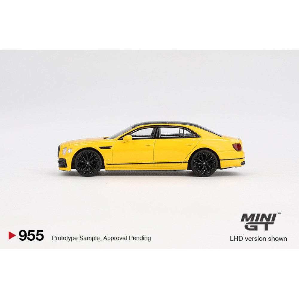 Bentley Flying Spur Monaco Yellow (LHD) Blister Packaging 1:64 Mini GT (MGT00955-BL)