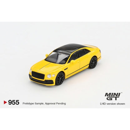 Bentley Flying Spur Monaco Yellow (RHD) 1:64 Mini GT Model Car (MGT00955-R)