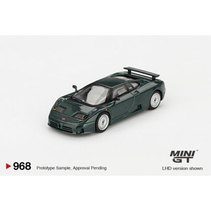 Bugatti EB110 GT Verde Scuro (LHD) Blister Packaging 1:64 Mini GT Model Car (MGT00968-BL)