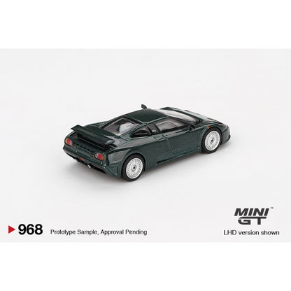 Bugatti EB110 GT Verde Scuro (LHD) Blister Packaging 1:64 Mini GT Model Car (MGT00968-BL)