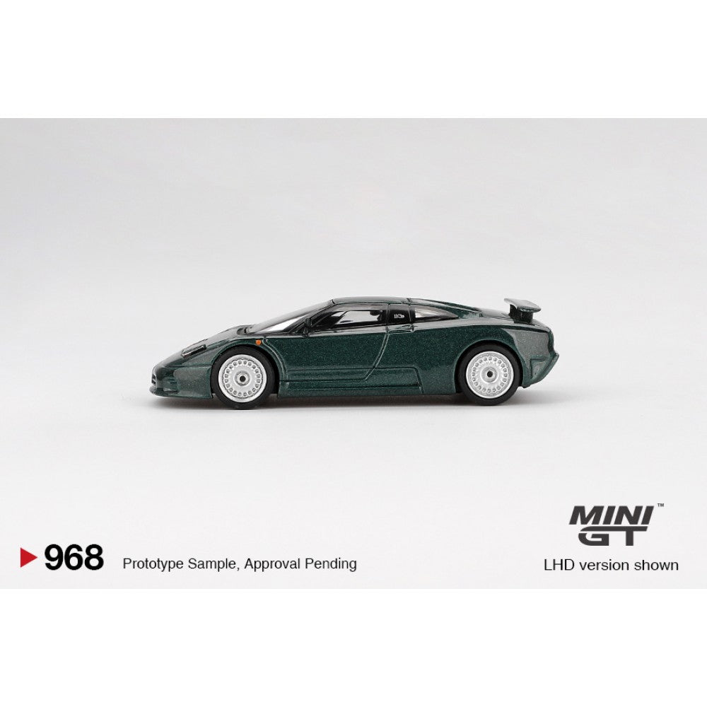 Bugatti EB110 GT Verde Scuro (LHD) Blister Packaging 1:64 Mini GT Model Car (MGT00968-BL)