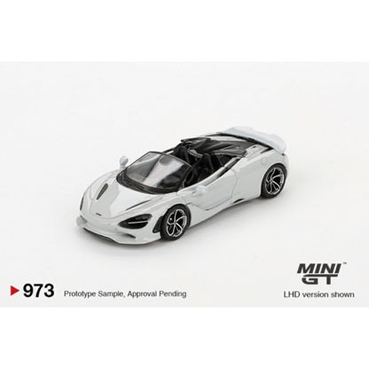 McLaren 750S Spider Cirrus Grey (LHD) 1:64 Mini GT Model Car (MGT00973-L)